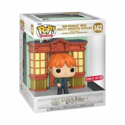 Funko Harry Potter - Ron Weasley Diagon Alley (with Quality Quidditch Supplies) Exclusive Deluxe Pop! Vinyl Figure