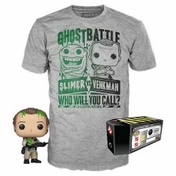 Funko POP Tees - SDCC 2019 Ghostbusters Slimed Peter Venkman POP & Tee Exclusive Convention Exclusives