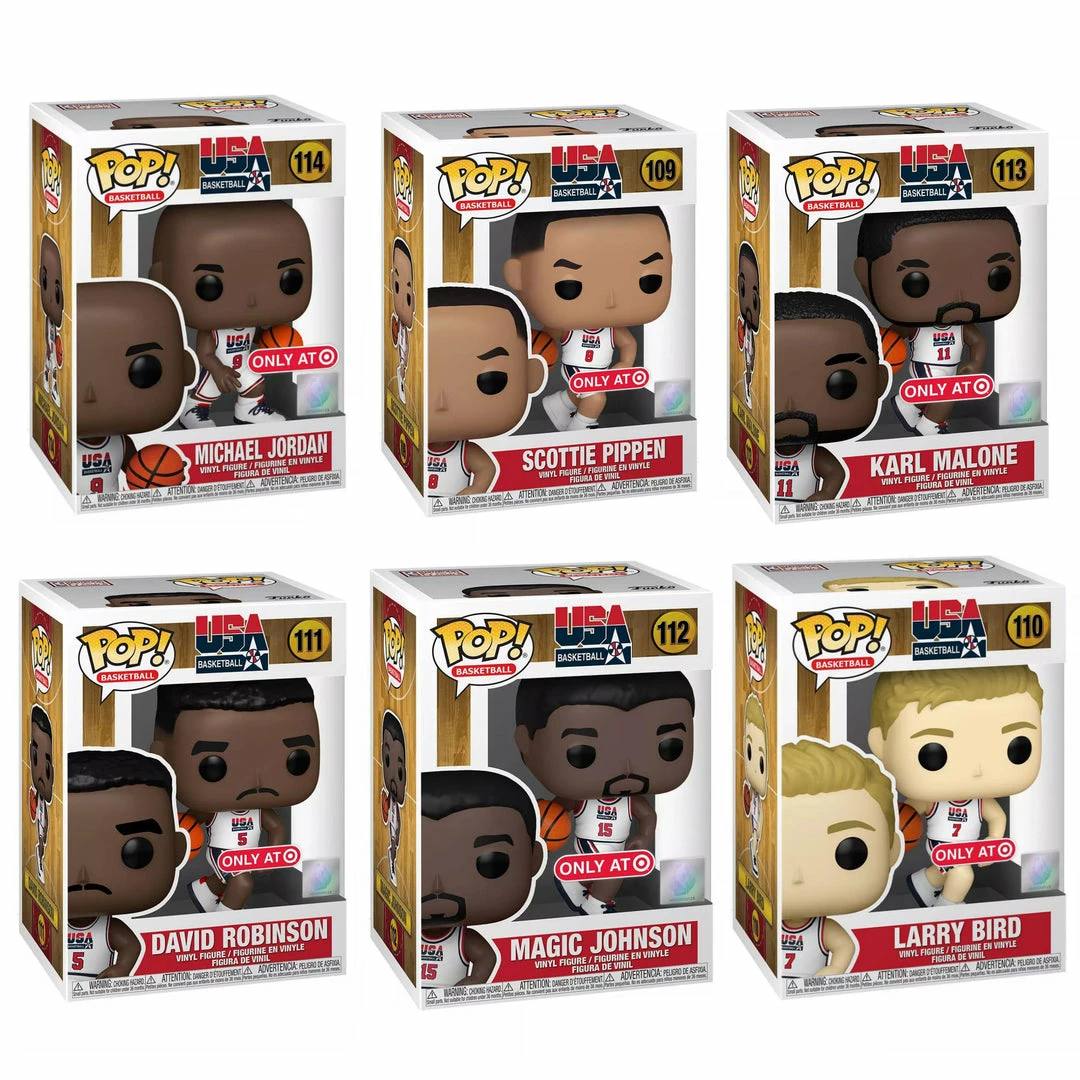 Funko NBA Legends - 1992 Team USA Complete Team Of 6 (White Jersey) Exclusive Pop! Vinyl Figures Funko Items 1 Funko NBA Legends - 1992 Team USA Complete Team Of 6 (White Jersey) Exclusive Pop! Vinyl Figures Funko Items