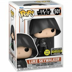 Funko Star Wars The Mandalorian - Luke Skywalker Glow-in-the-Dark Exclusive POP! Vinyl Figure Funko Items
