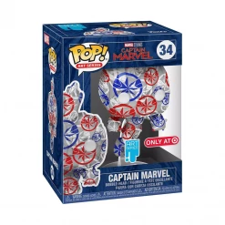 Funko POP! Art Series: Marvel Patriotic Age - Captain Marvel Exclusive Pop! Vinyl Figure Funko Items